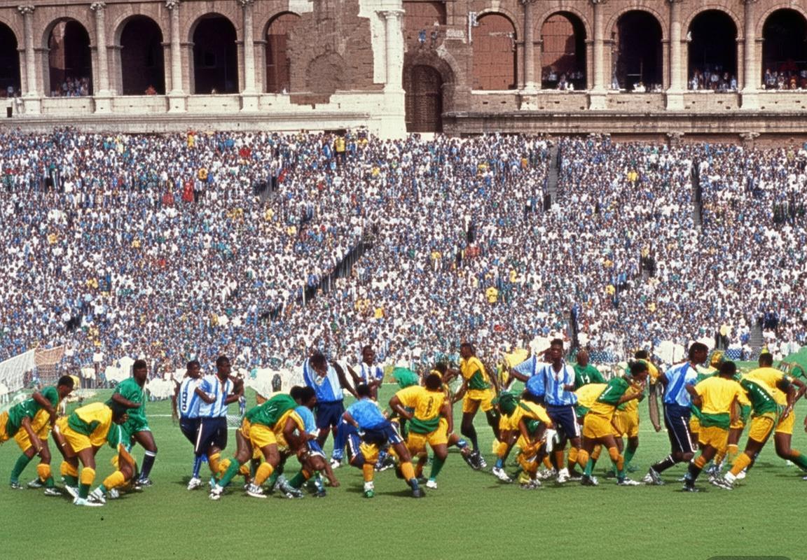 1990年世界杯揭幕战：喀麦隆1比0爆冷阿根廷(图1)